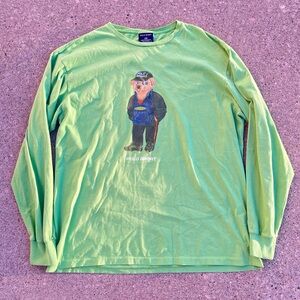Vintage 90s polo sport Ralph Lauren polo bear graphic long sleeve tee cotton
